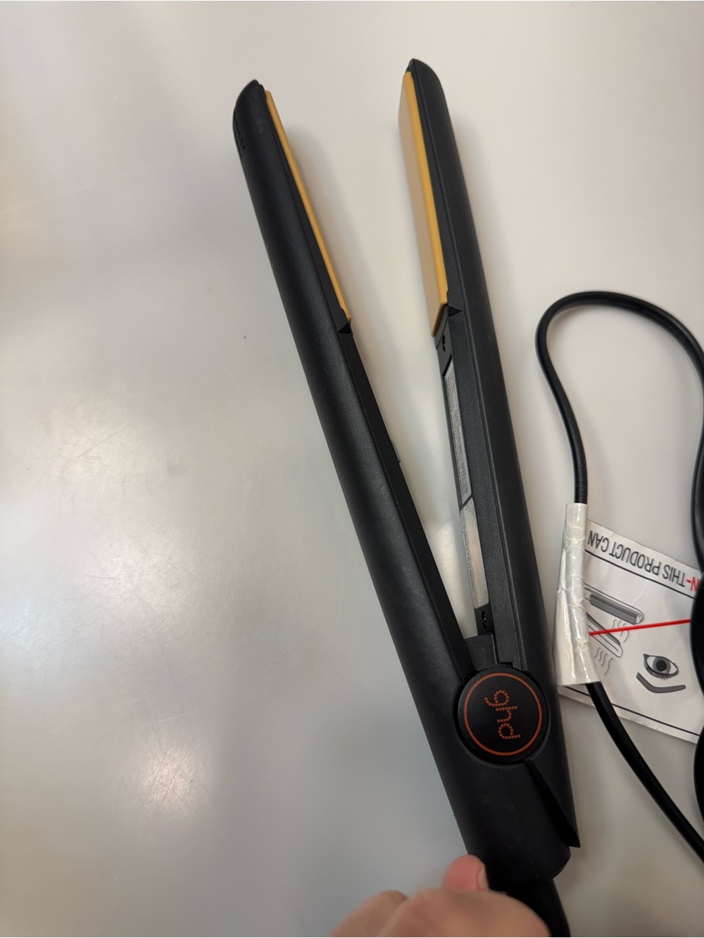 ghd Black with Gold Plate Professional Hair Straightener